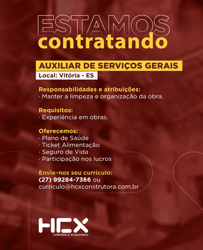 AUXILIAR DE SERVIÇOS GERAIS