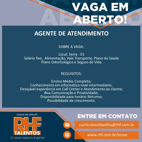 AGENTE DE ATENDIMENTO