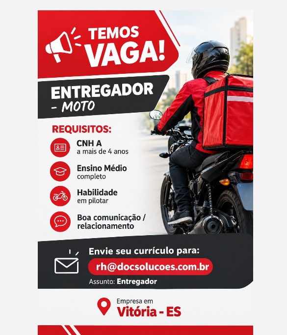 Entregador de Moto (Doc Soluções)