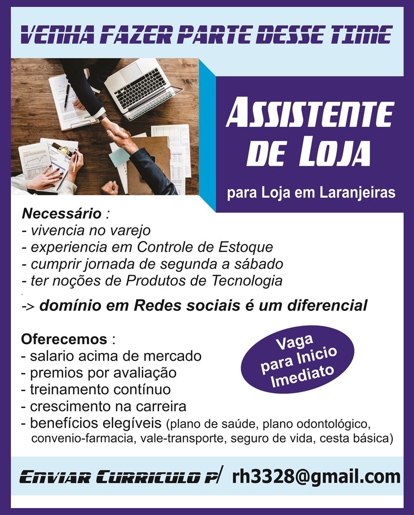 ASSISTENTE DE LOJA