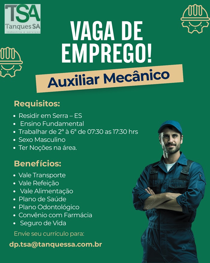 TSA CONTRATA AUXILIAR DE MECÂNICO