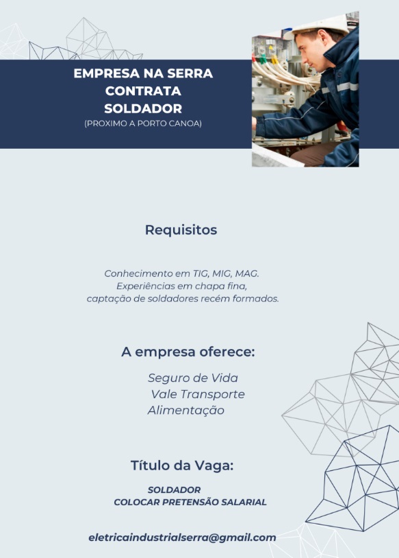 VAGA DE SOLDADOR