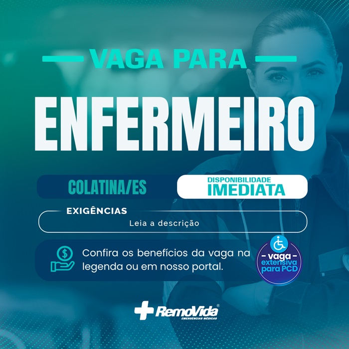 VAGA PARA ENFERMEIRO(A) - COLATINA