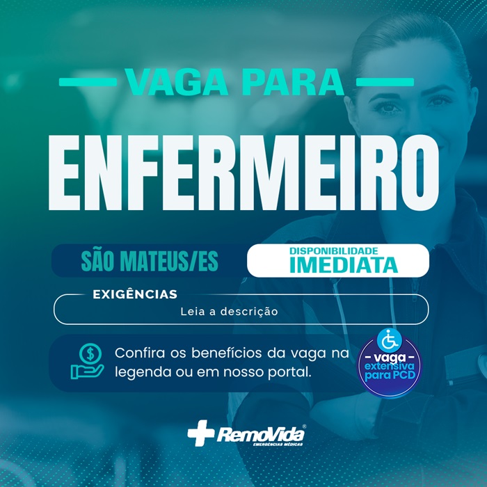 VAGA PARA ENFERMEIRO(A) - SÃO MATEUS