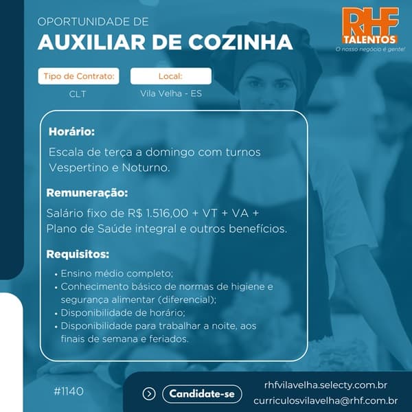 AUXILIAR DE COZINHA