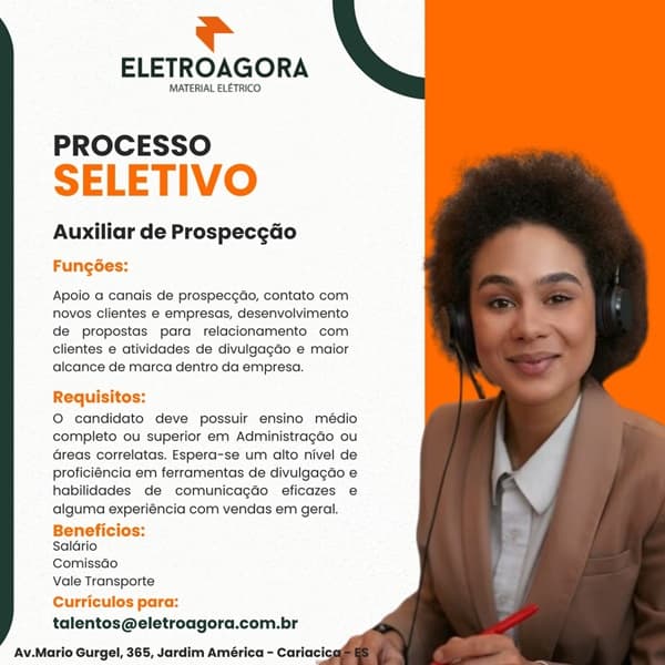 AUXILIAR DE PROSPECÇÃO