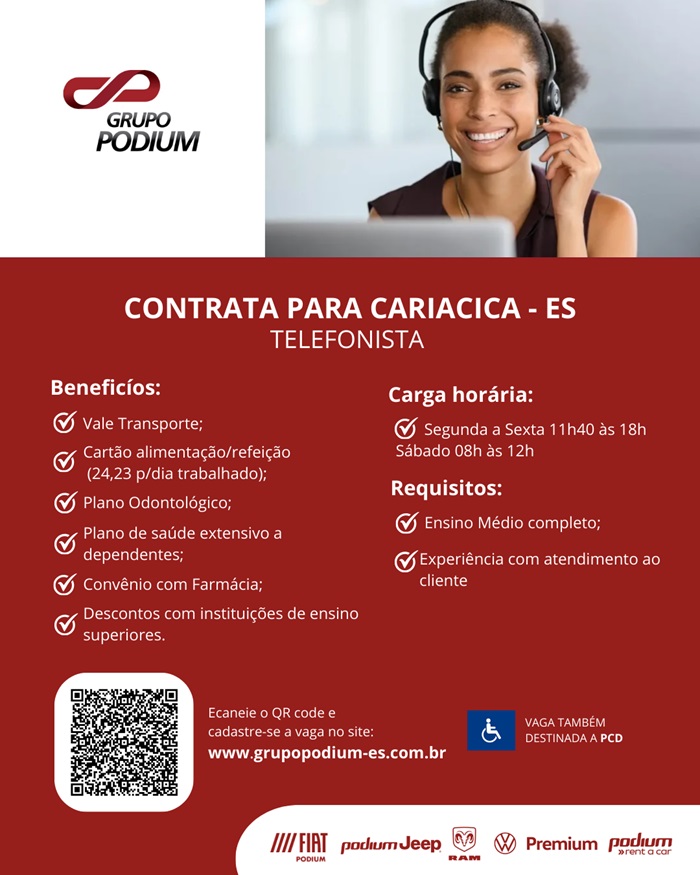 GRUPO PODIUM CONTRATA TELEFONISTA