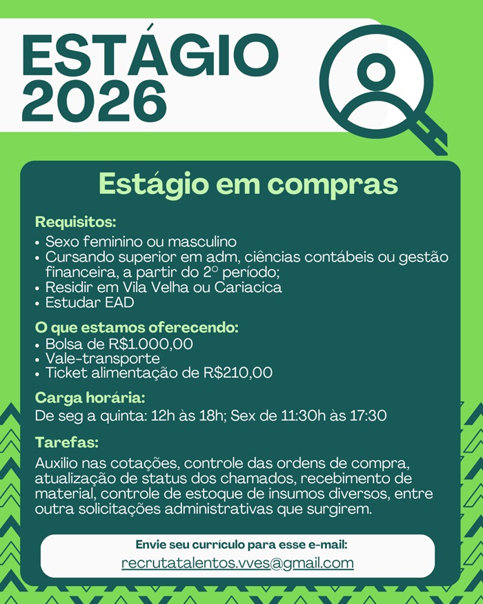 Vaga de Estágio em Compras