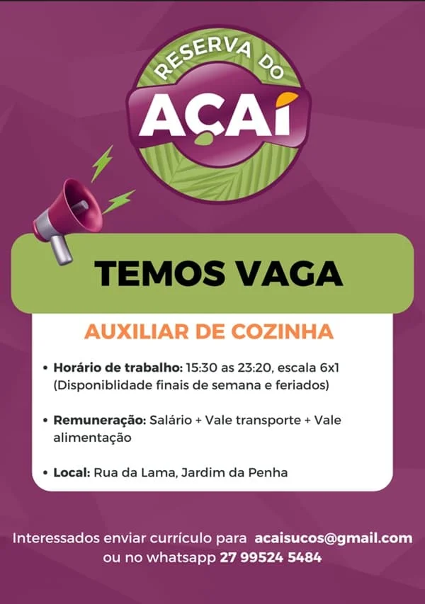 AUXILIAR DE COZINHA