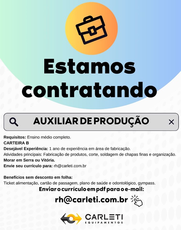 AUXILIAR DE PRODUÇÃO