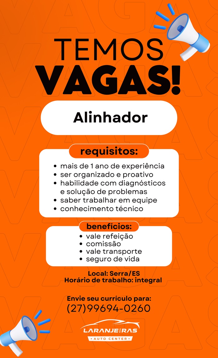 Vaga para Alinhador