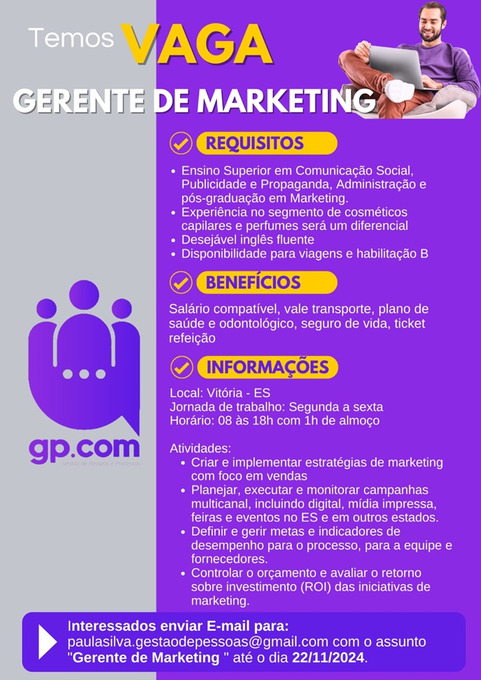 GERENTE DE MARKETING