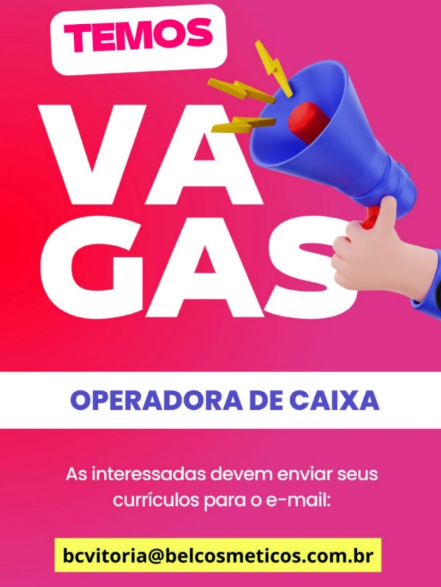 BEL COSMÉTICOS CONTRATA OPERADORA DE CAIXA
