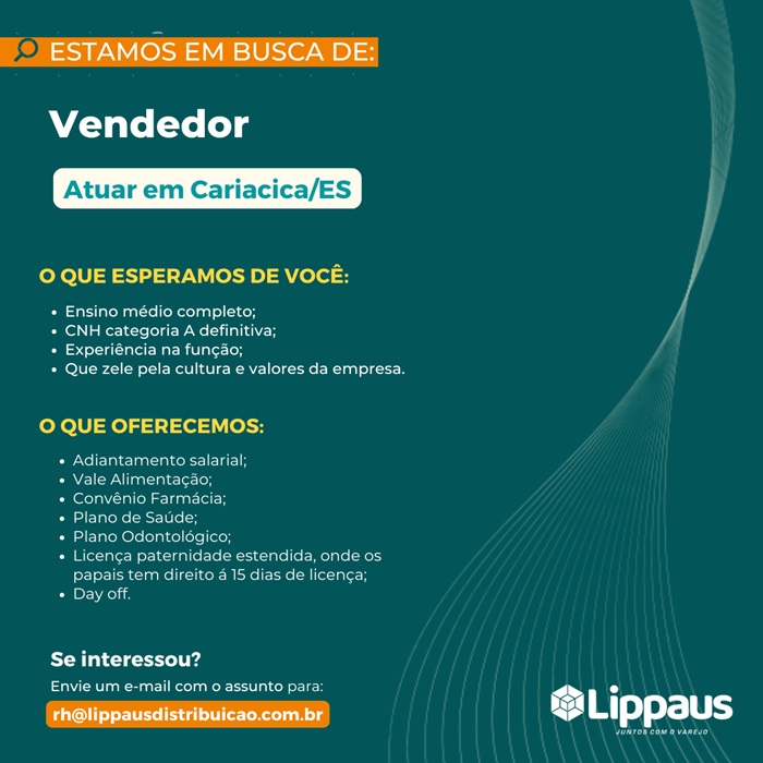 LIPPAUS CONTRATA VENDEDOR (A) 