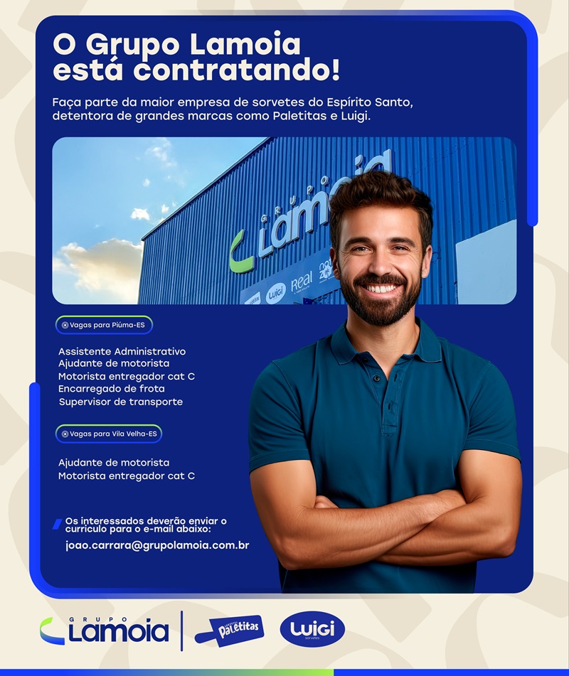 O Grupo Lamoia está contratando!