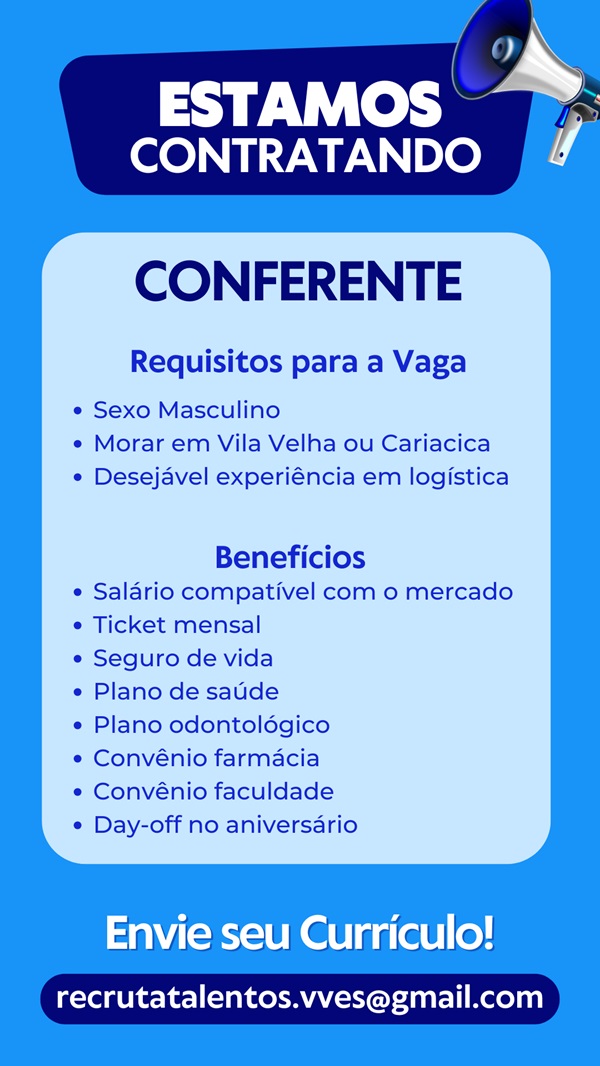Vaga para Conferente