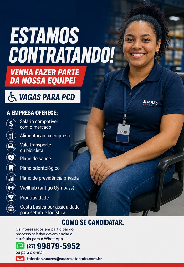 Vagas para Pessoas com Deficiência - PCD