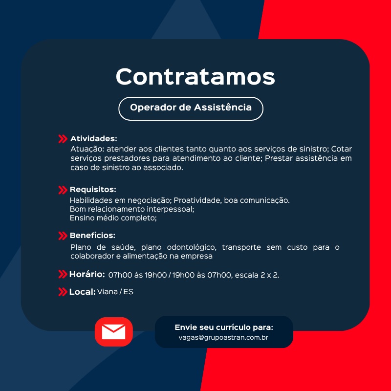 Operador de Assistência