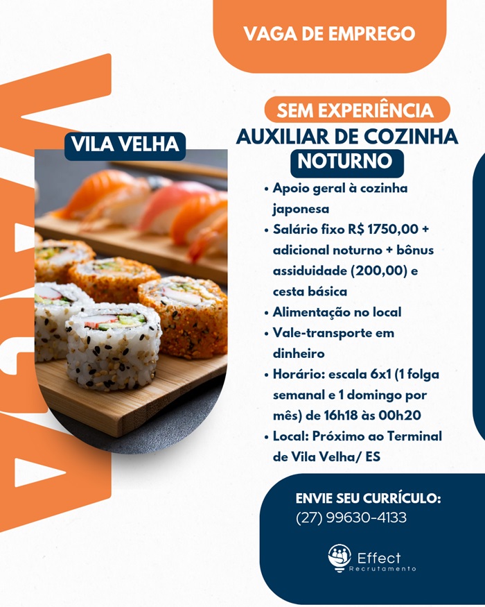 AUXILIAR DE COZINHA NOTURNO