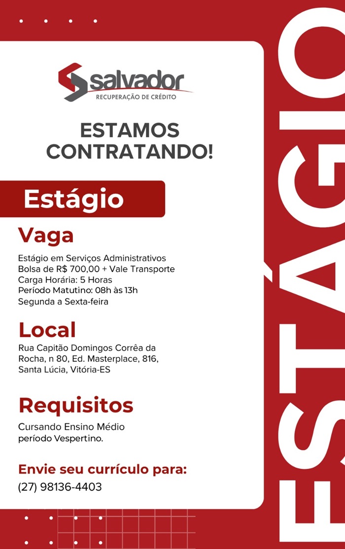 ESTÁGIO EM SERVIÇOS ADMINISTRATIVOS