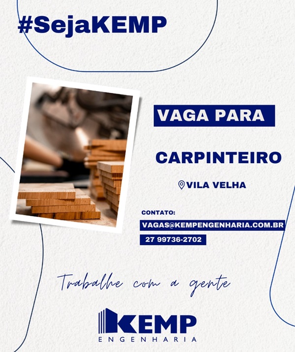 KEMP CONTRATA CARPINTEIRO