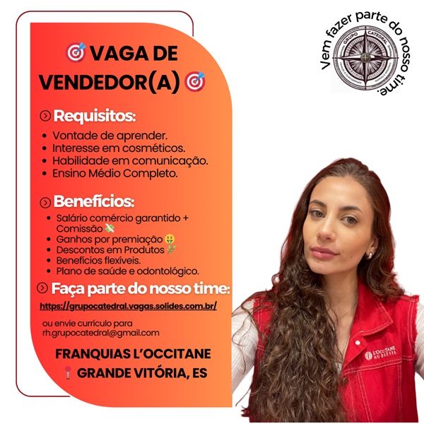 VAGAS DE VENDEDOR(A)