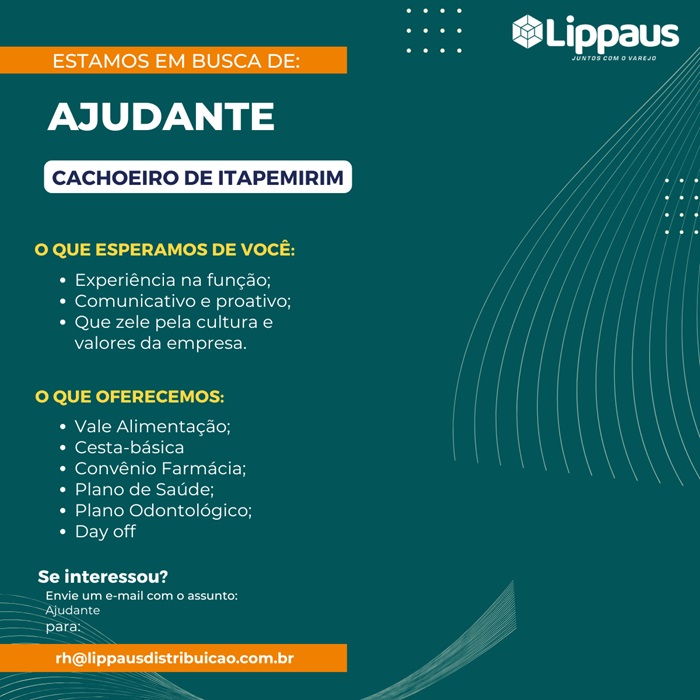 LIPPAUS CONTRATA AJUDANTE (CACHOEIRO)