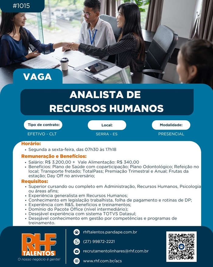 ANALISTA DE RECURSOS HUMANOS – GENERALISTA