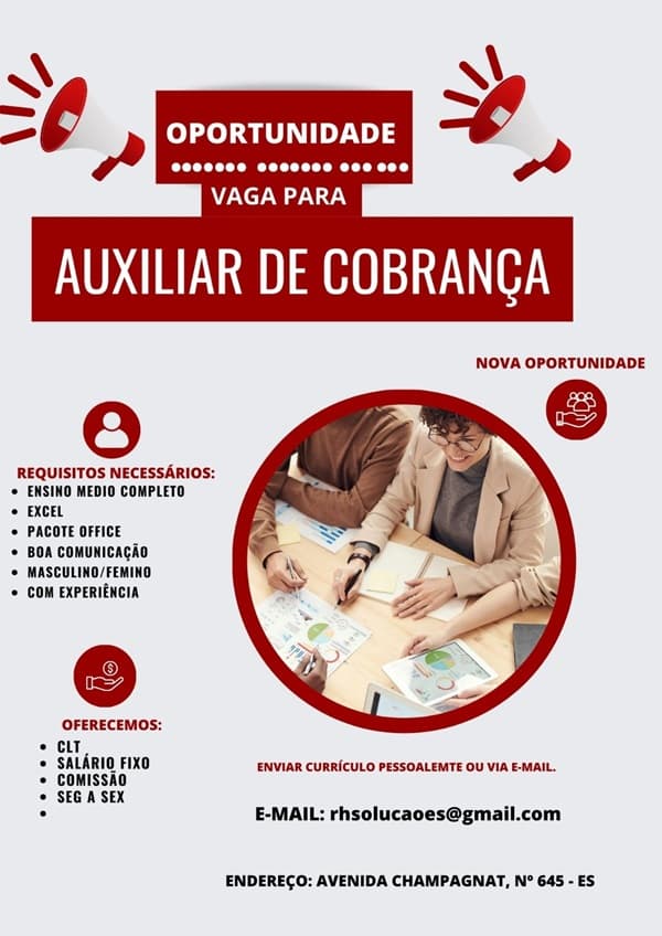 AUXILIAR DE COBRANÇA