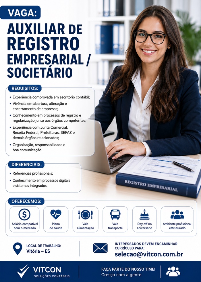 AUXILIAR DE REGISTRO EMPRESARIAL / SOCIETÁRIO