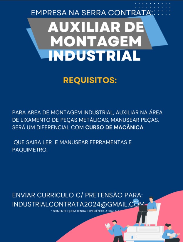 AUXILIAR DE MONTAGEM INDUSTRIAL