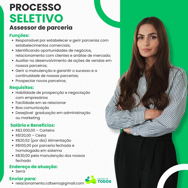 ASSESSOR DE PARCERIA - SERRA