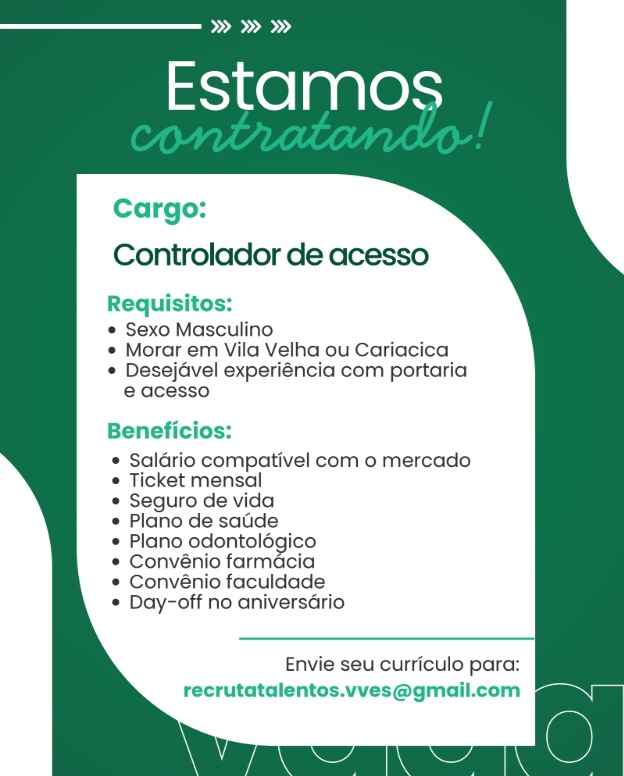 VAGA DE CONTROLADOR DE ACESSO