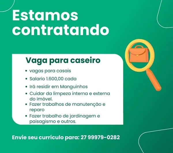 VAGA DE CASEIRO