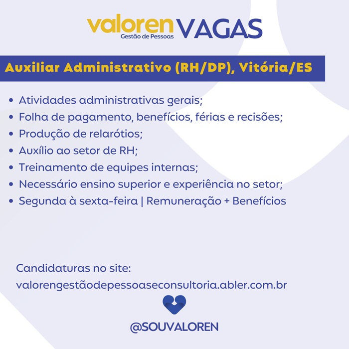 AUXILIAR ADMINISTRATIVO RH/DP