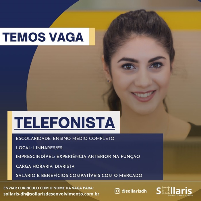 Vaga de Telefonista