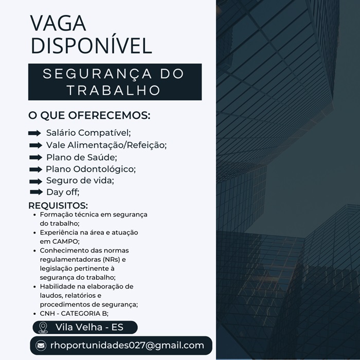 TÉCNICO EM SEGURANÇA DO TRABALHO