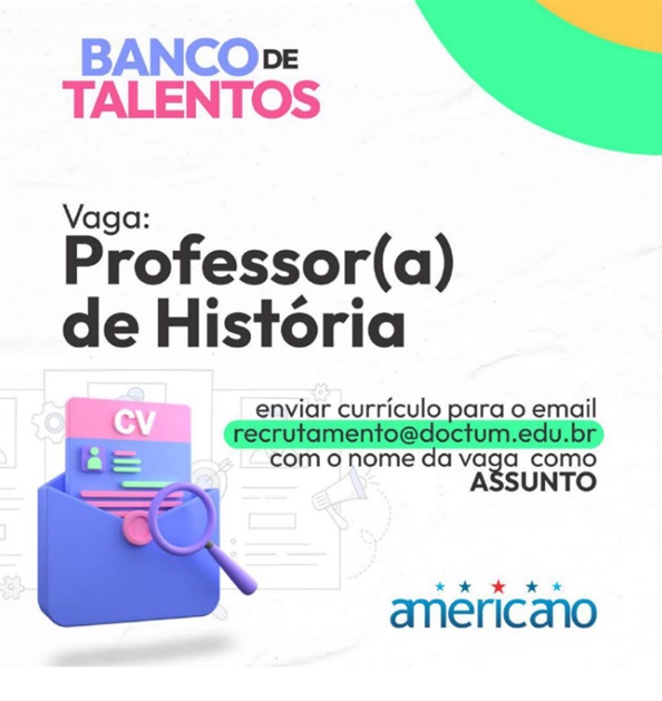 Colégio Americano contrata Professor(a) de História