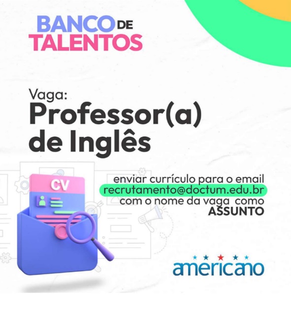 Colégio Americano contrata Professor(a) de Inglês