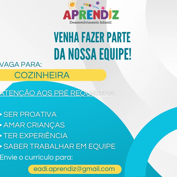 VAGA DE COZINHEIRA
