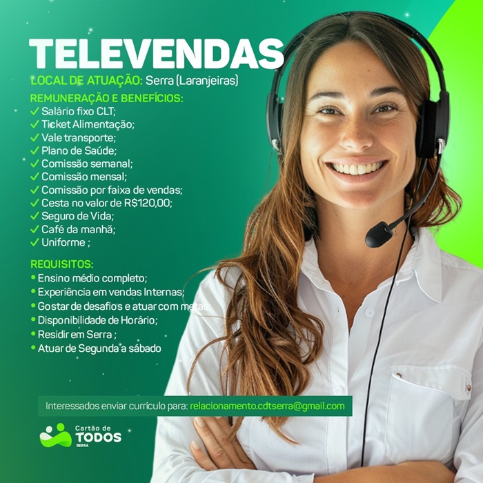 VAGA DE TELEVENDAS