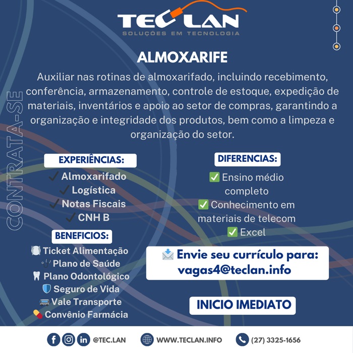TECLAN CONTRATA ALMOXARIFE