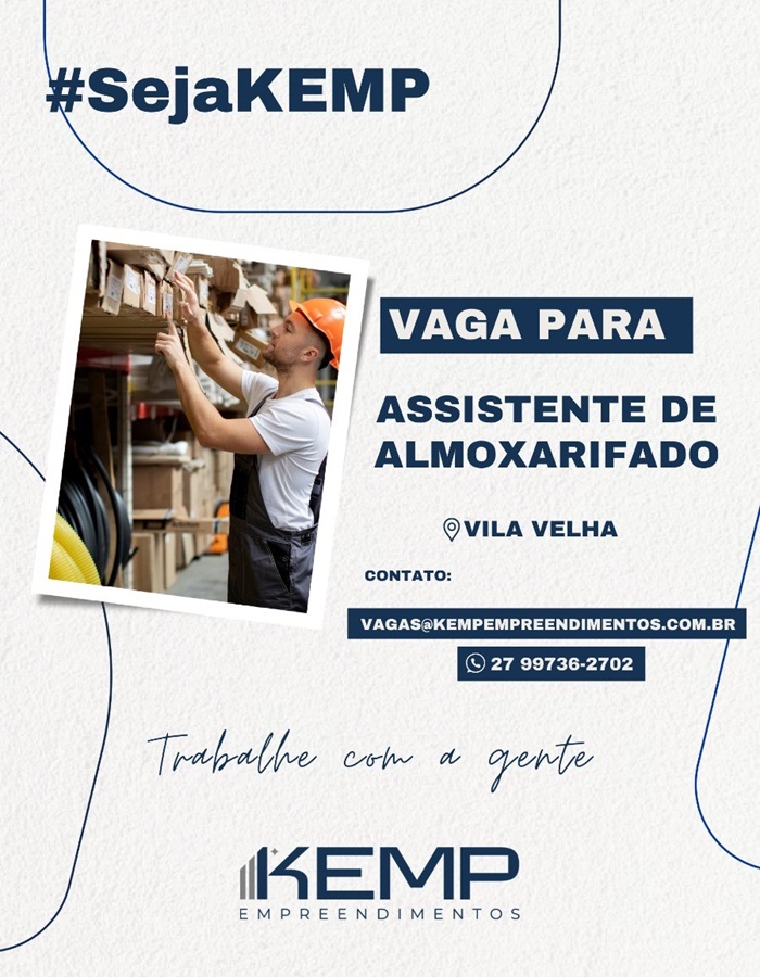 KEMP CONTRATA ASSISTENTE DE ALMOXARIFADO