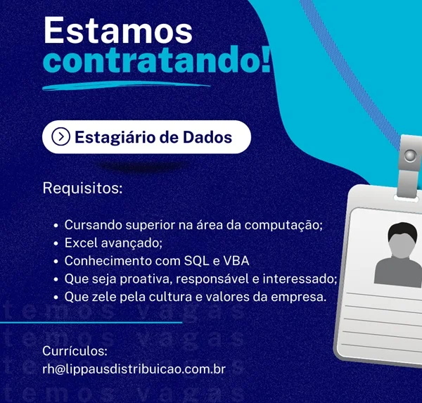 ESTAGIÁRIO DE DADOS 