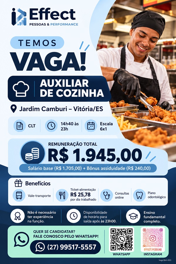 Frangolândia - Auxiliar de Cozinha Noite - Jardim Camburi
