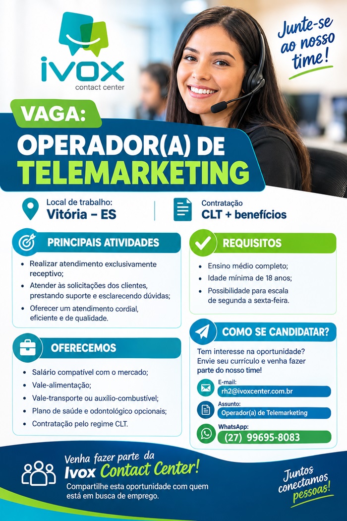 Operador(a) de Telemarketing