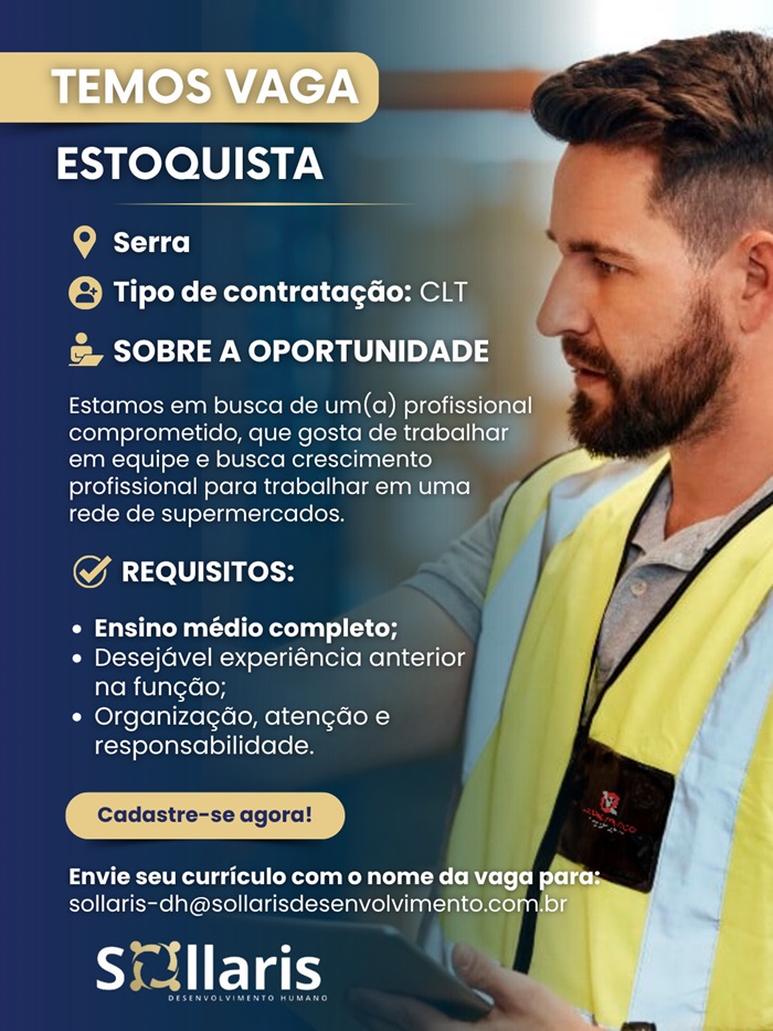 Vagas para Estoquista