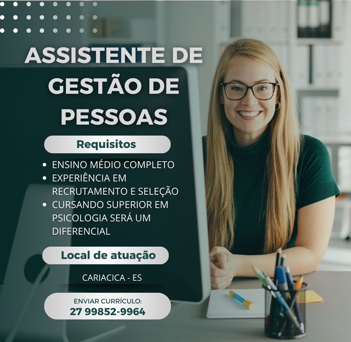 ASSISTENTE DE GESTÃO DE PESSOAS