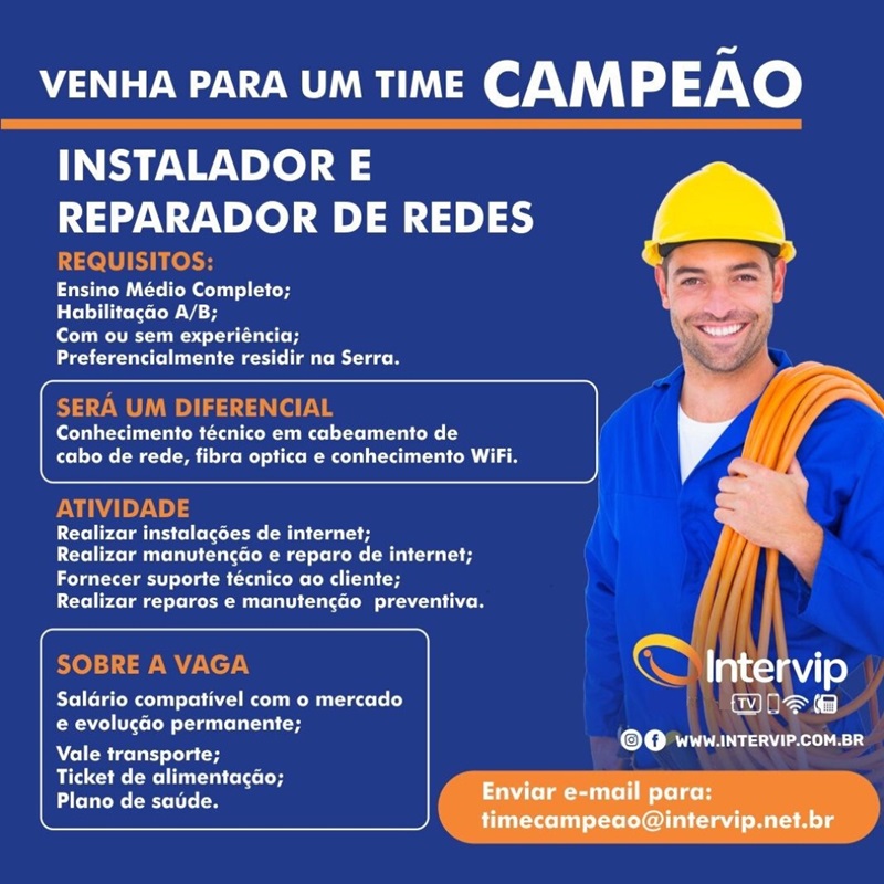 INSTALADOR E REPARADOR DE REDES