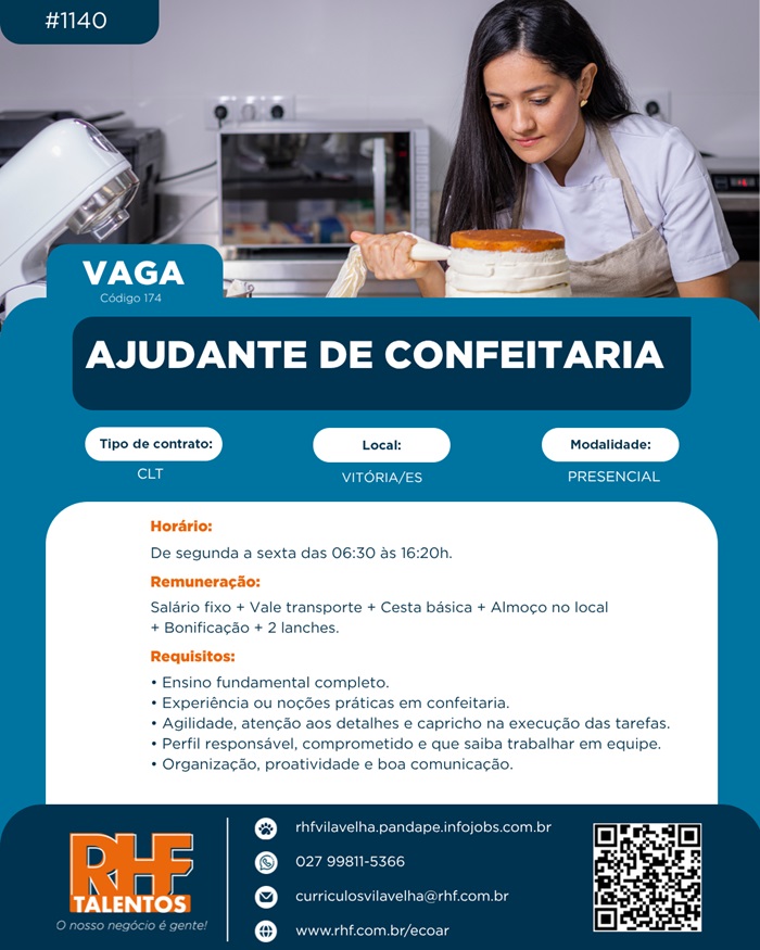 Ajudante de Confeitaria